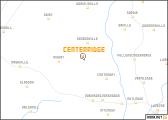 map of Center Ridge