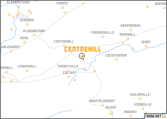 map of Centre Hill