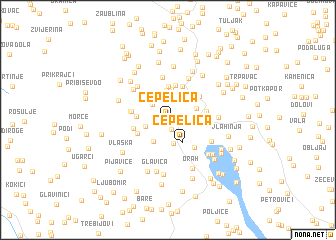 map of Čepelica