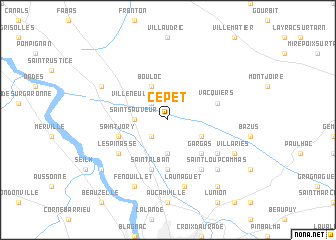 map of Cépet