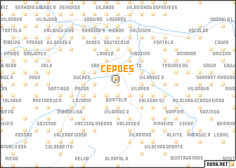 map of Cepões