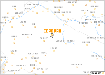 map of Čepovan