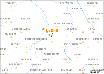 map of Céran