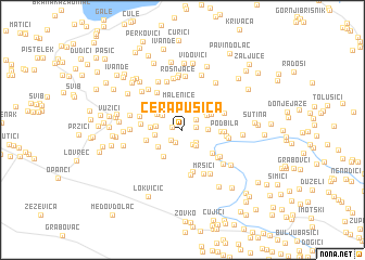 map of Cera Pušića