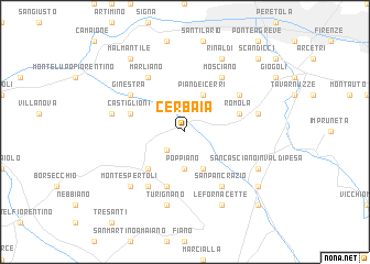 map of Cerbaia