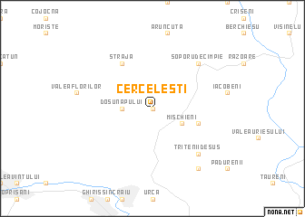 map of Cerceleşti