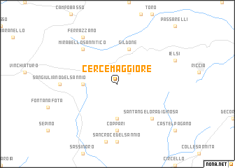 map of Cercemaggiore
