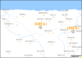 map of Çerçili