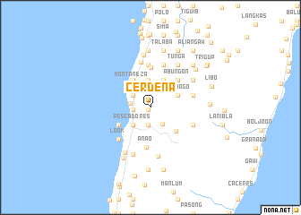 map of Cerdeña