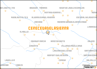 map of Cereceda de la Sierra