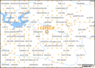 map of Cérécif