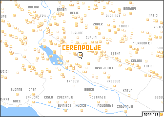 map of Čerenpolje