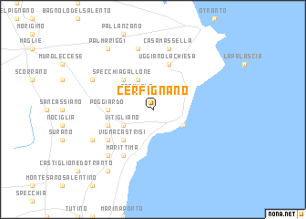 map of Cerfignano