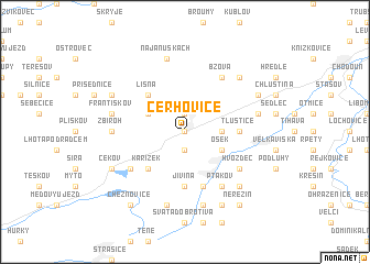map of Cerhovice