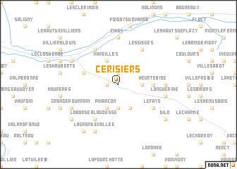 map of Cerisiers