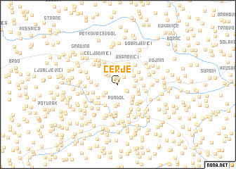 map of Cerje