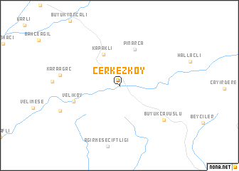 map of Çerkezköy