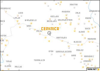 map of Cerknica