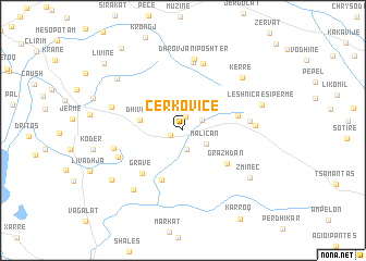 map of Cerkovicë