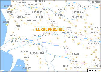 map of Çermë-Proshkë