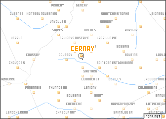 map of Cernay