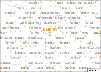 map of Cernay