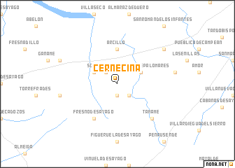 map of Cernecina