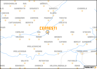 map of Cerneşti