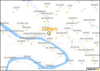 map of Cerneţi