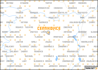 map of Černíkovice