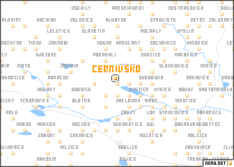 map of Černívsko