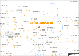 map of Cerovac Jakšićki