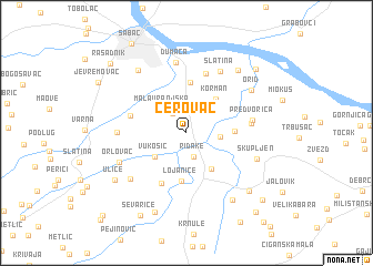map of Cerovac