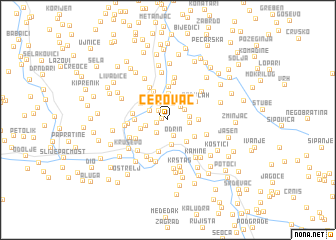 map of Cerovac