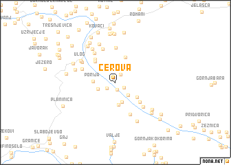 map of Cerova