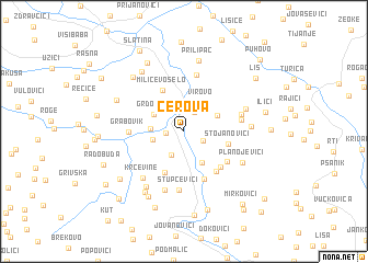 map of Cerova