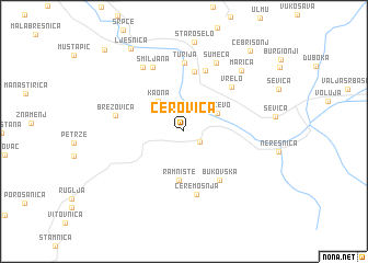map of Cerovica