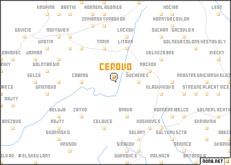 map of Cerovo