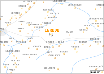 map of Cerovo