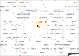 map of Cerqueto