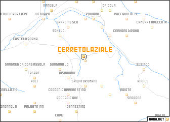 map of Cerreto Laziale