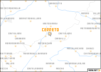 map of Cerreto