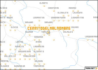 map of Cerrito del Mal Nombre