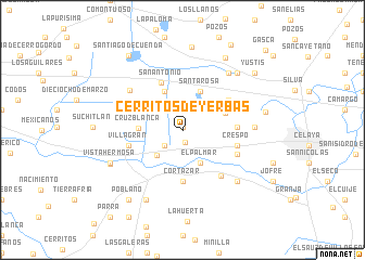 map of Cerritos de Yerbas