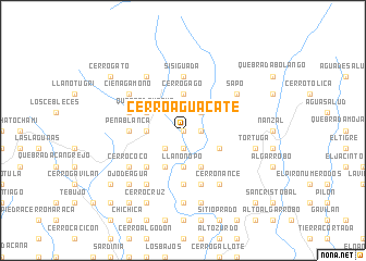 map of Cerro Aguacate