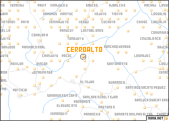 map of Cerro Alto