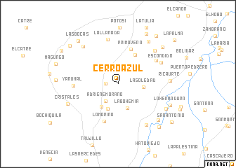 map of Cerro Azul