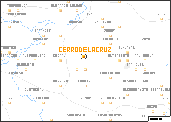 map of Cerro de la Cruz