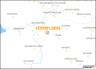 map of Cerro Flores