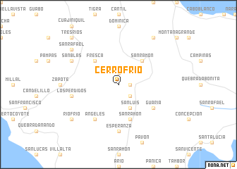 map of Cerro Frío